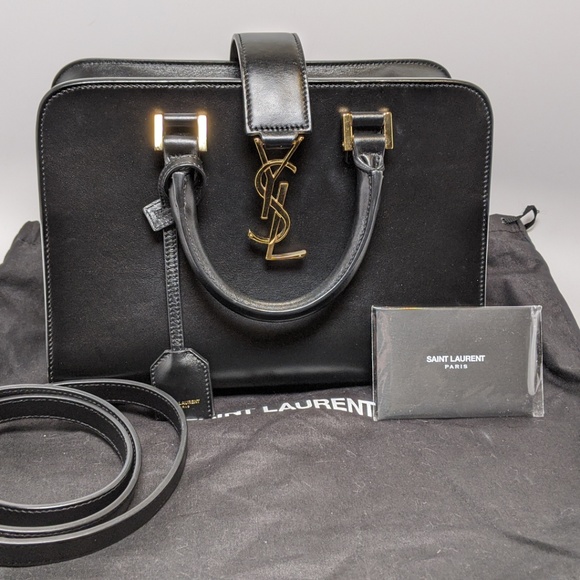 SOLD Saint Laurent Baby Black Cabas Satchel - Picture 5 of 6